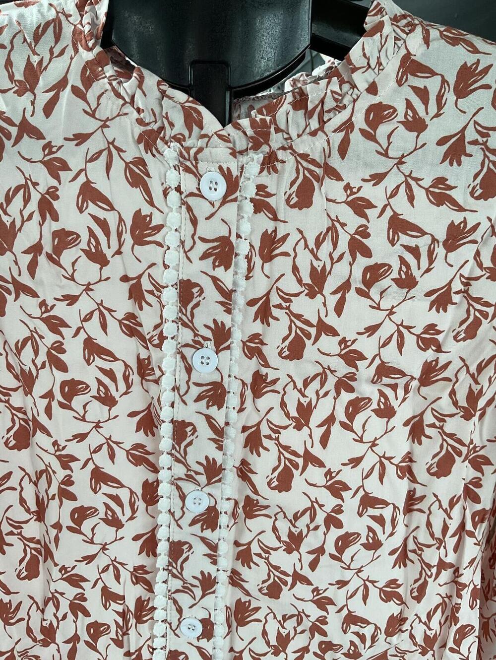 NWOT Melanie Lace Floral Puff Sleeve Top Bohemian Romantic 100% Viscose Size S - Picture 3 of 5